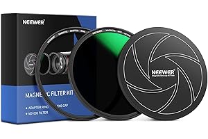 NEEWER 3-in-1 Kit di Filtro ND Magnetico 77mm, Filtro ND 1000 Fisso 10-Stop a Densità Neutro & Anello Adattatore & Coperchio, 42 Strati di Rivestimento, Ultra Sottile, Anti-graffio, Vetro Ottico HD