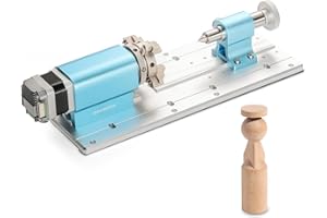 Genmitsu Kit de módulo giratorio de 4º eje para máquina enrutadora CNC 4040-PRO, 4040 Reno y 3030-PROVer MAX con motor paso a paso con engranaje planetario, reductor de velocidad 10:1