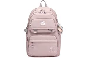 JANSBEN Backpack Womens Mens Waterproof School Bags Primary Junior High University Casual Daypack Rucksack Large Multi-Pocket 30L