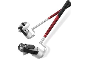 BRICOK VR Golf Club Handle Compatible with Oculus Quest 3/2,Meta Quest 3S, 90 Degree Aluminum Attachment with 1:1 Molded Controller AdapterFixed Plate (Adjustable in length)