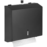 modunful Wall Mount Paper Towel Dispenser, Trifold Paper Towel Dispensers, Large Capacity Stainless Steel Tissue Holder, Comm