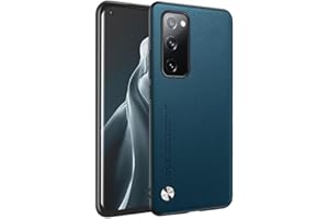 HONLEN Etui na telefon Samsung Galaxy S20 FE (6,5" cala), biznesowe etui na telefon ze skóry z tyłu, szafirowe