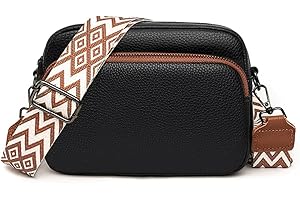TIAASTAP Crossbody Bags for Women - Leather Handbags & Shoulder Bags with Adjustable Wide Strap Camera Cross Body Bag for Ladies Girls Travel Shopping Work Daily Use