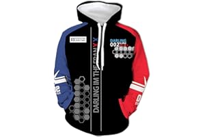 ACSEFIRE Sudadera de Anime Unisex Sudadera con Capucha de Manga Larga Cosplay de Darling in The FRANXX Sudadera Deportiva de Dibujos Animados para fanáticos de Zero Two