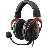 HyperX Cloud II – Cuffie Gaming, Compatibilità con PC e Mac (tramite USB) e PS4/PS5, Xbox, Mobile (tramite cavo jack), Rosso/