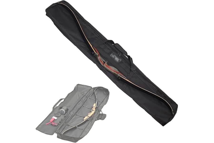 FENJANER Archery Bow Case Recurve Bow Bag Traditional Longbow Bag Lengthen Backpack for Outdoor Shooting Practice