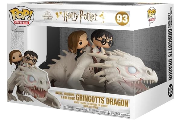 Funko Pop! Ride: Dragon with Harry, Ron, & Hermione - Harry Potter- Figurine en Vinyle à Collectionner - Idée de Cadeau - Produits Officiels - Jouets pour Les Enfants et Adultes - Movies Fans