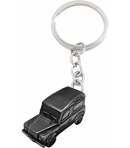 Porte-Clés Metal Enamel Green Land Rover 4x4 - Keyring Landrover Mainly Metal