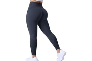 ZAAYO Damskie legginsy sportowe, bezszwowe spodnie do jogi, wysoka talia, kontrola brzucha, spodnie do biegania