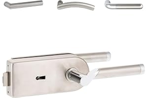 ck-türbeschläge Glastürschloss 'D' BB (Buntbart) Edelstahl matt, mit vielen Drückern zur Auswahl - Lightning