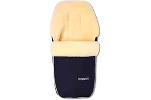 Hofbrucker Kinderwagen Fußsack Polaris – Warm & kuschelig, ideal für Babys & Kleinkinder, hochwertiges Lammfell, passend für Joolz, Cybex & Bugaboo Sportsitz, atmungsaktiv und Wind & Wasser abweisend