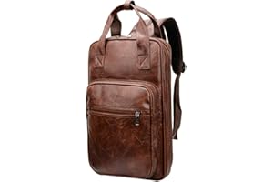 gazechimp Borsa per Bacchette in Pelle PU con 5 Tasches per I Musicisti di Qualsiasi Livello - Marrone, 43x26x4.5cm