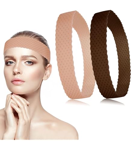Set Fascia Antiscivolo Per Parrucca In Velluto - 2 Fasce Regolabili + 2 Calotte, Colore Nudo