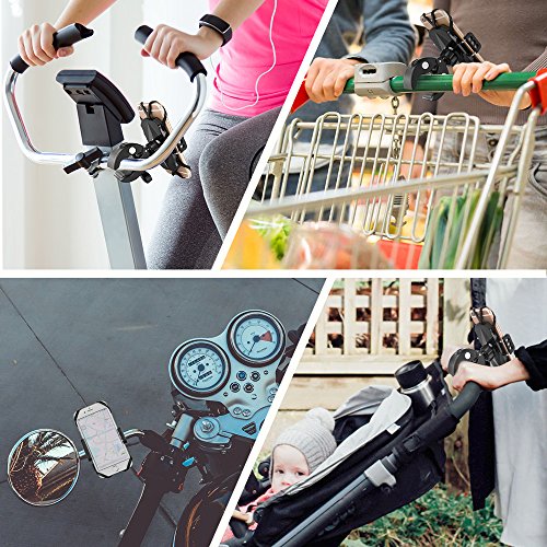 Universale Compatibile Ruotabile a 360Â°Porta Cellulare Bici Supporto Telefono Bicicletta Moto MTB Cinturino in Gomma Smartphone iPhone Samsung Accessori Ciclismo Viaggio Sport Invernali Siroflo