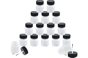 CRAFFANCY 16 flaconi per ritocchi con Pennello e Sfera di miscelazione, applicatore per ritocchi per Auto, Modello e Hobby, capacità di 30 ml