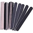 15pcs Nail Files 100/180 grit,Double-Sided Emery Board Professional Nail Styling Tools Nail Trimming Grinding Polishing Shining Fingernail Files Manicure Tools for Home and Salon Use(Black)