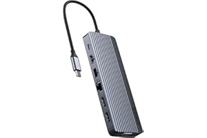 Anker Triple Display USB-C Hub (14-in-1), Dreifaches Display, 4K@60Hz HDMI mit 100W Max Power Delivery, 5 Gbit/s USB-C USB-A Datenports, Für MacBook, Lenovo, Dell XPS, HP Laptops (Ohne Ladegerät)