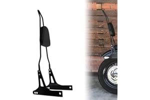 YHMTIVTU Staccabile Sissy Bar Passeggero Schienale Del Motociclo Posteriore Cuscino Pad Fit per Harley Dyna Street Bob Super Glide Personalizzato Basso Rider Wide Glide 2006-2016
