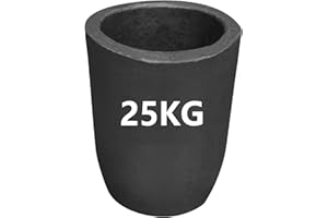 LSMIITTH Crisol de grafito de arcilla de 25 kg para fundición de metal, refinamiento de aluminio, plata, cobre, latón, oro, #25