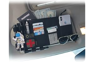 VIPERADE TCS1 Organizador de parasol de coche, organizador de visera de camión, organizador de visera táctica Molle accesorios para el coche, soporte para documentos, gafas de sol, seguro, bolsa de