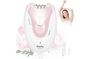QEWEUUIE Epilator for Women, 2 speeds Electric Shaver for Women, Cordless Rechargeable epilator with LED Light for Face Body Armpit Bikini Leg Hair Removal