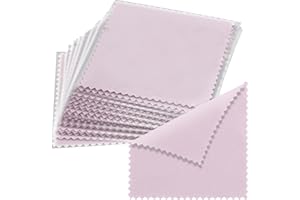 Fadcaer 30 Pezzi Panno di Pulizia d'Argento per Gioielli, Panno di lucidatura d'Argento Panno di lucidatura Riutilizzabile Panno di Pulizia dei Gioielli d'oro Panno di lucidatura su Due Lati