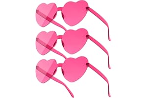 Yomaido Heart Shaped Party Glasses 10 Packs,Love Heart | Retro Round Rave Funcky Sunglasses, Multipack Eyewear for Party Festival Accessories for Adults & Kids