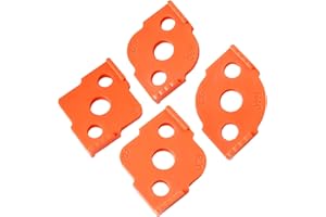 YWNYT Lot de 4 modèles de routeur de rayon en ABS + CNC pour le travail du bois, coins arrondis R5 à R40