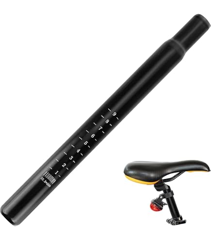 Fahrrad Sattelstütze Kerzensattelstütze 27,2 x 300 mmSattelstange Fahrrad Sattelrohr Schwarz Fahrradsattelstangen Sattelstütze Sattelstange Durchmesser für Mountainbike Rennrad Cityrad Sport & Freizeit