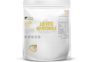 Energy Feelings Lievito Nutrizionale in Scaglie 1 kg. Lievito Alimentare Naturale Inattivo, Integratore Ricco di Vitamine B e Proteine 46%, in Fiocchi Senza Glutine e Vegano