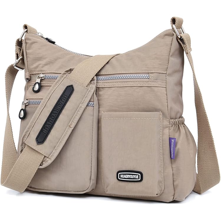 HAWEE Sac à Main Bandoulière Femme - Sac Fourre-Tout Léger En Nylon Avec Bandoulière Réglable Et Multipoches