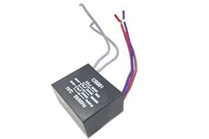 winwill Condensatore per ventilatore da soffitto, CBB61, 4,5 uf + 6 uf + 5 uf, 5 fili, 50/60 Hz, CA 250 V