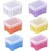 6 Pack Small Plastic Storage Box Really Useful Box Mini Storage Boxes Organiser Box With Lids (8.5*6.5*5CM/3.34*2.6*2inch)