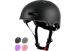 LOKJIJI Casco da bici regolabile per ragazzi ragazze giovani e adulti, Casco Protettivo per bambini per multisport skateboard monopattino bicicletta ciclismo pattinaggio