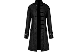 Duohropke Giacca da uomo vittoriana industriale di alta qualità cappotto vintage gotico trincea uniforme praty outwear manica lunga steampunk giacca frack bottoni cappotto