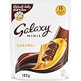 Galaxy Chocolate Minis Caramel Mini Chocolate Bars, Share Moments of Chocolate Pleasure with a Smooth and Silky Galaxy Chocolate Filled with Caramel, 13 Bars x 182g
