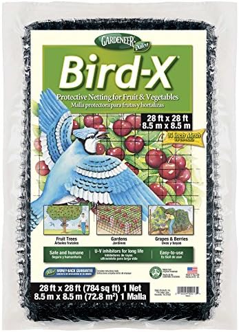 DalenGardeneer 28 Feet x28 Feet Bird-X Net 3/4 Inch Mesh