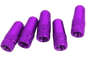 NAMVO 5pcs Bicycle Presta Wheel Rims Tyre Stem Air Valve Caps Dust Cover - Purple