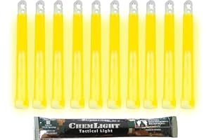 Cyalume - Bâton Lumineux Kit de Survie Matériel Militaire - ChemLight Lightsticks 15cm - Jaune - Light Sticks Lumineux - Durée 12 heures - Boite de 30 - OTAN et Armée Française - Fabriqué en France