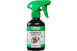 RepellShield Spider Repellent Spray - Natural Peppermint Oil Power, Pet-Safe, Non-Staining, High Efficiency Pest Control for Homes, Mint Scented, Use Indoors & Outdoors, Responsible Eradication, 250ml
