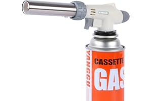 DBZQSCW Butane Torch,Kitchen Cooking Blow Torch Chef Gas Torch,Power Soldering Torch,Adjustable Flame Torch Lighter for Cooking,BBQ,Metal Welding,Baking(Butane Gas Not Included)