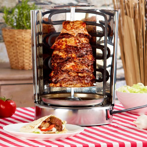 Rosenstein & Söhne Döner- und Schaschlik-Grill für zu Hause, 1.500 Watt, bis zu 1,5 kg - 3