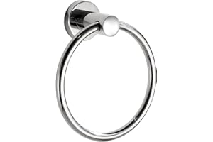 BGL Portasciugamani stile contemporaneo in acciaio inox 304 cromato accessori da bagno (anello di barcia)