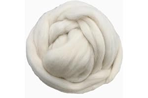 KIRVOS 100g/3.52oz Wolle natur,Nadelfilz Wolle,Filzen Wolle,Reine Schurwolle,trockene Filzwolle,wolle zum häkeln,DIY dicke Decke aus weicher Wolle,Trockenfilzen Spinnen Handwerk