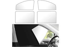 RIKMODY Car Side Window Shades, 4 PCS Magnetic Car Sunshades with UV Protection, Universal Curtain for Front and Rear Side Windows, Windscreen Sun Shade Visor Blinds for Baby, Pet Privacy, Blockout, Opaque