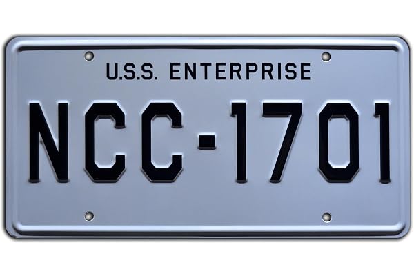 USS Enterprise | NCC-1701 | Metal Stamped License Plate