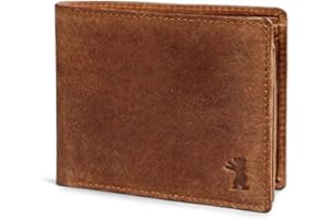 Berliner Bags Męski skórzany portfel, męski portfel z ochroną RFID z kieszenią na monety, espresso, mit Ausweisfach