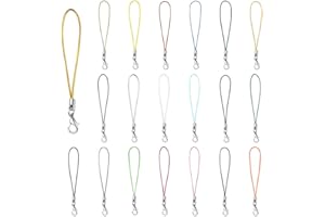 Dadabig 200 Stück DIY Handy Lanyard, Karabinerverschluss Seil Handgelenk Lanyard Handykette Handyanhänger mit Karabiner für USB Laufwerk Mp3 Mp4 Minikamera Schmuckherstellung DIY Zubehör (20 Farben)