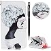 Produktbild Galaxy S6 Hülle,Galaxy S6 Leather Handyhülle,WIWJ Wallet Case[Gemalt Handy-Shell]Schutzhüllen für Samsung Galaxy S6-Silhouette