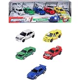 Majorette, JDM Leyends Giftpack 5 Araba, 5 Araba Seti (Honda, Nissan, Toyota, Mitsubishi), Metal, &Ouml;l&ccedil;ekli 1:64, 7,5 cm, Serbe
